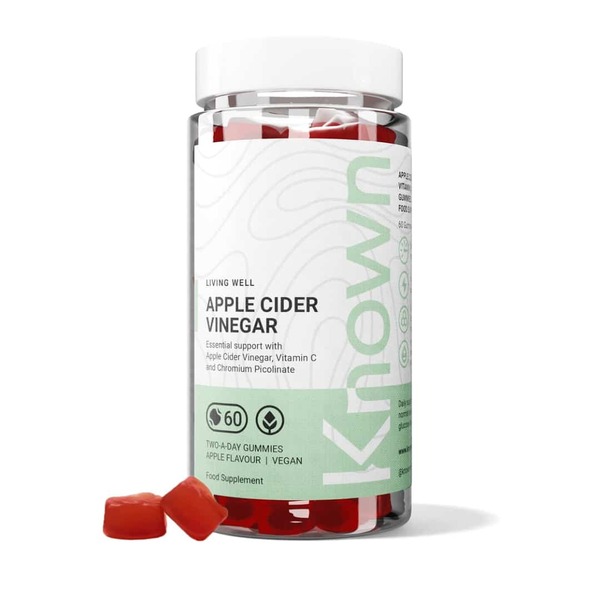 Known Nutrition Apple Cider Vinegar Apple Vegan Gummy Supplement x 60