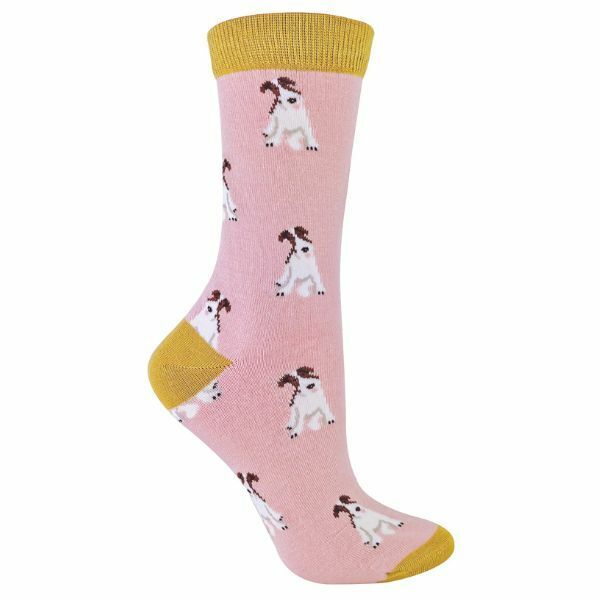 Miss Sparrow Ladies Dog Design Bamboo Socks 4-7 UK