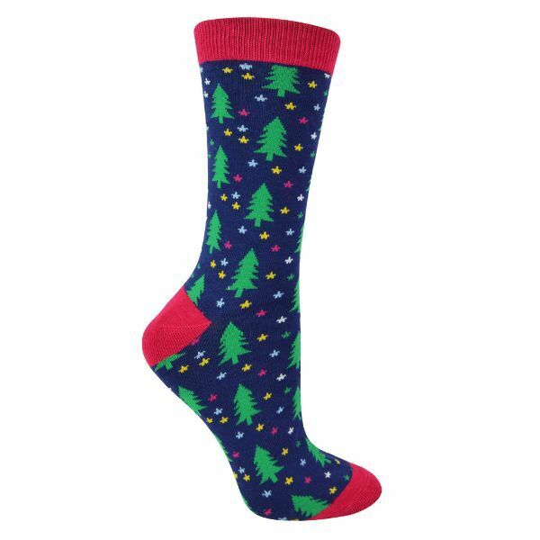 Miss Sparrow Ladies Novelty Xmas Bamboo Socks 4-7 UK