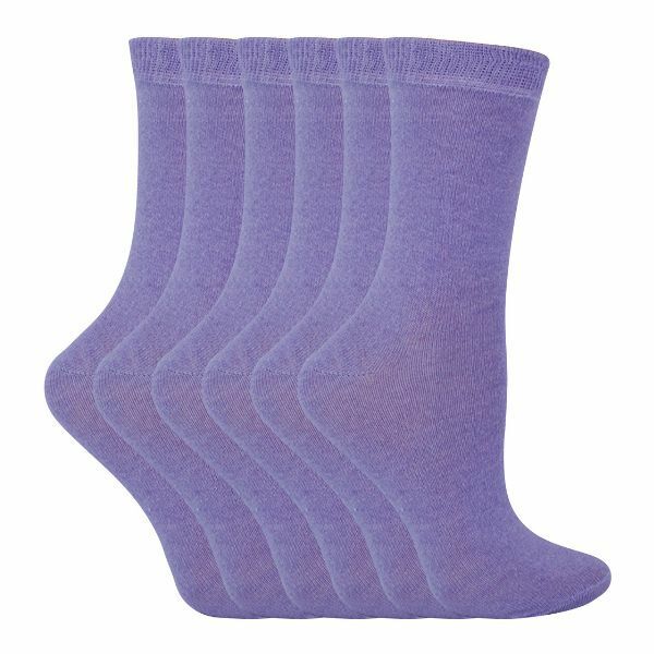 Sock Snob 6 Pk Childrens Solid Colour Cotton Socks 12-3 UK