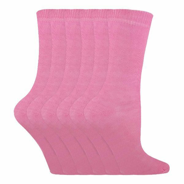 Sock Snob 6 Pk Childrens Solid Colour Cotton Socks 12-3 UK