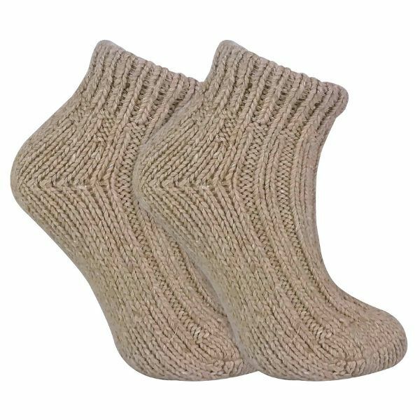 Sock Snob Ladies Chunky Knit Wool Ankle Boot Socks 4-8 UK