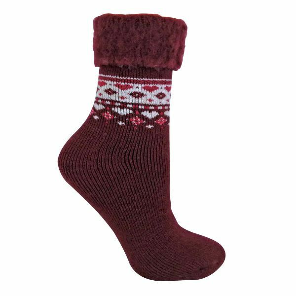 Sock Snob Ladies Turn Over Top Thermal Bed Socks 4-8 UK