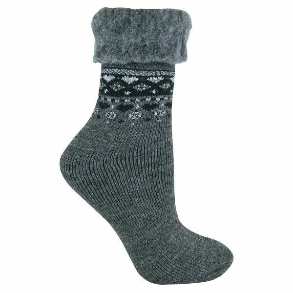 Sock Snob Ladies Turn Over Top Thermal Bed Socks 4-8 UK