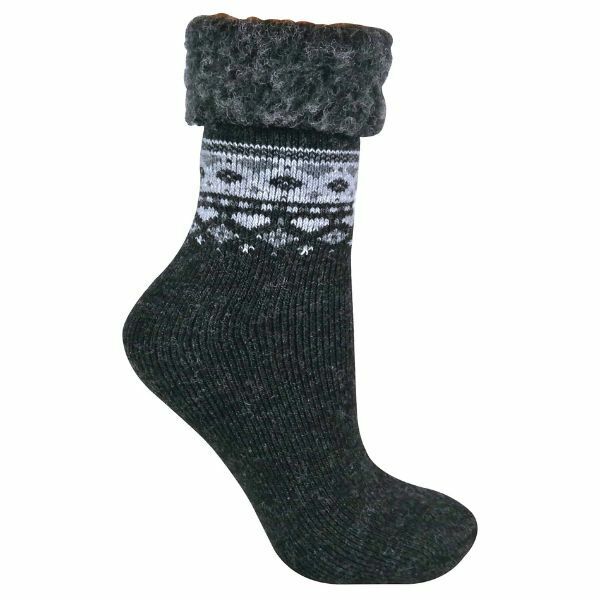 Sock Snob Ladies Turn Over Top Thermal Bed Socks 4-8 UK