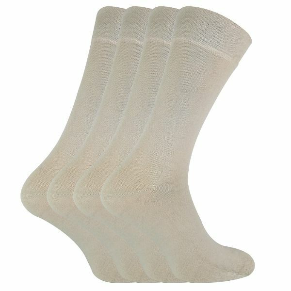 Sock Snob 4 Pairs Mens Soft Bamboo Crew Socks 7-11 UK