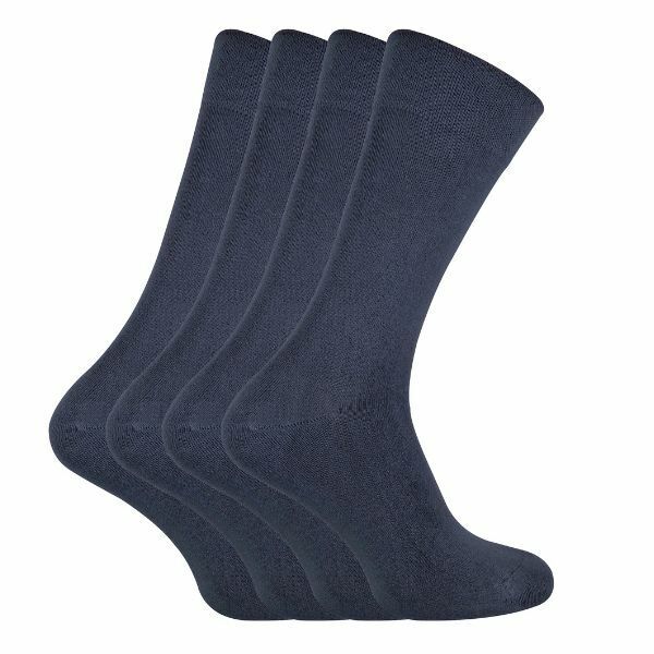 Sock Snob 4 Pairs Mens Soft Bamboo Crew Socks 7-11 UK