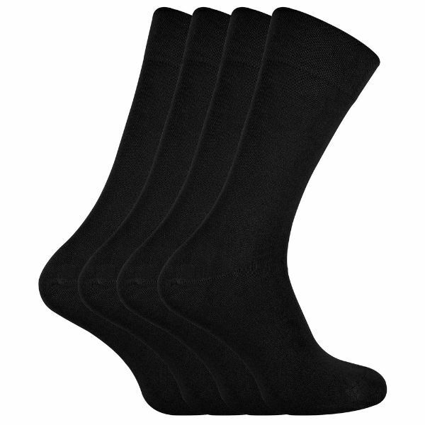 Sock Snob 4 Pairs Ladies Soft Bamboo Crew Socks 4-8 UK