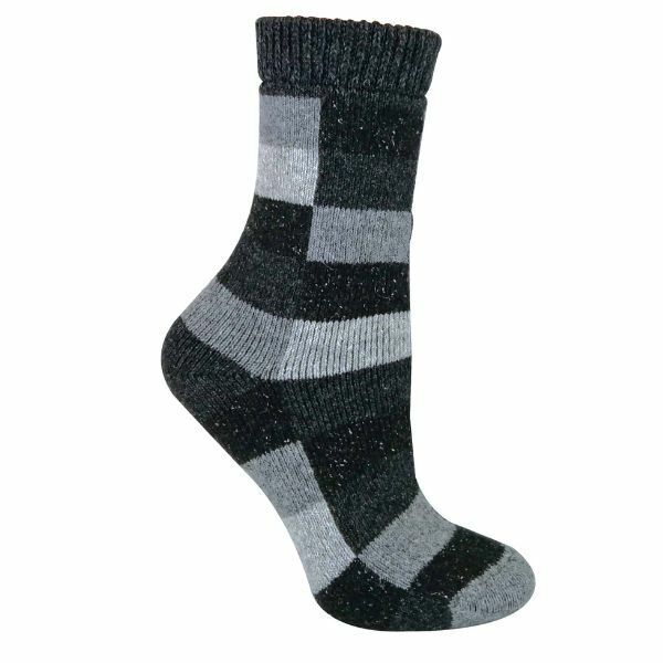 Sock Snob Ladies Checkered Wool / Silk Blend Socks 4-8 UK