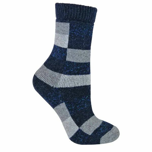 Sock Snob Ladies Checkered Wool / Silk Blend Socks 4-8 UK