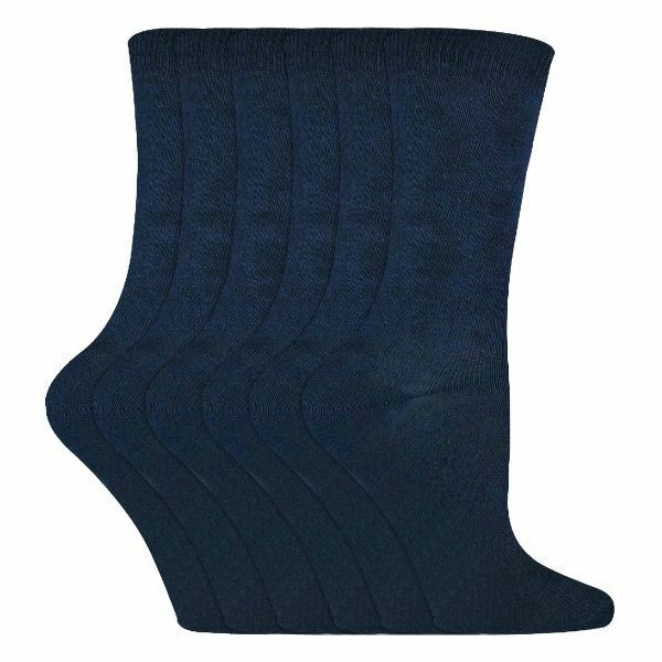 Sock Snob 6 Pk Childrens Solid Colour Cotton Socks 9-12 UK