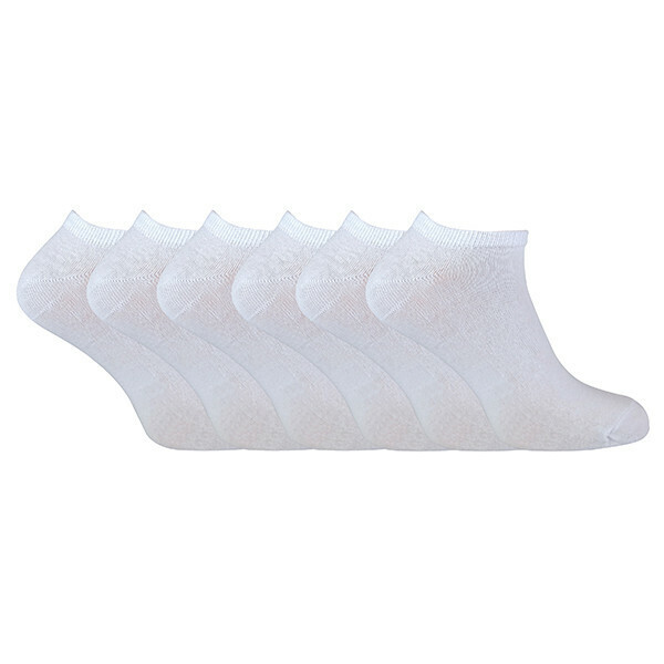 Sock Snob 6 Pairs Cotton Rich Trainer Socks 6-11 UK