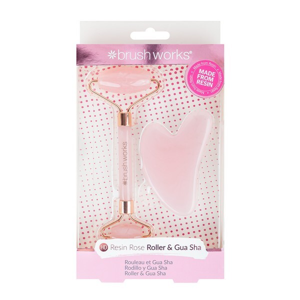 Brushworks Rose Resin Roller & Gua Sha