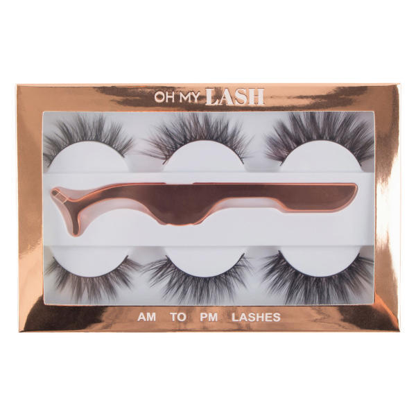 Oh My Lash AM To PM Black Faux Mink False Lashes Set