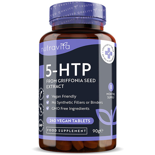 Nutravita 5-HTP 400mg (from Griffonia Seed) - 240 Vegan Tabs