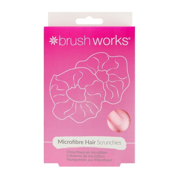 Brushworks Microfibre Hair Scrunchies (Pack of 2)