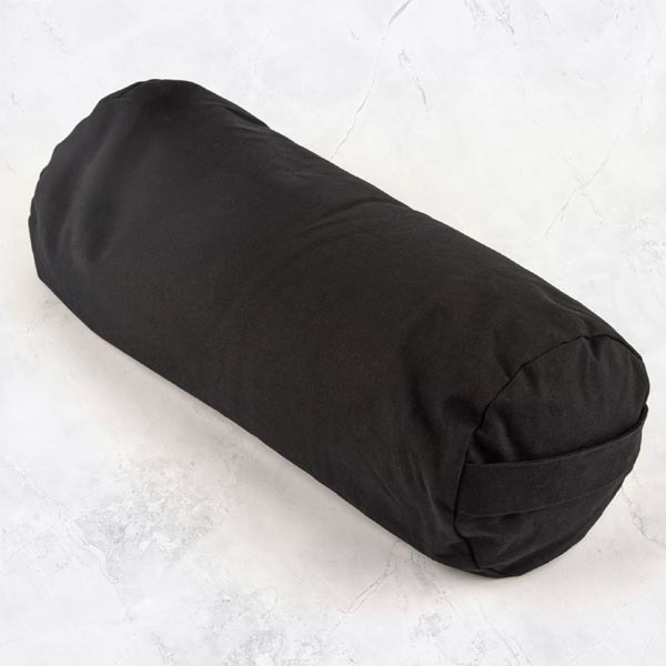 Myga Buckwheat Support Bolster Pillow - Black