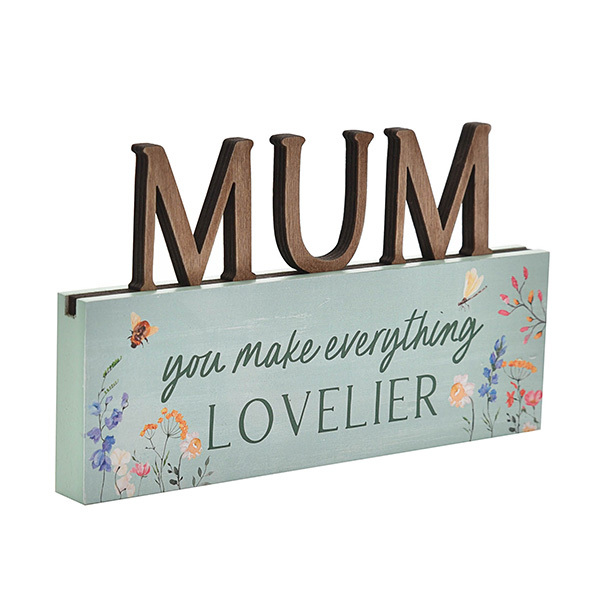 The Cottage Garden Letter Mantel Plaque Mum