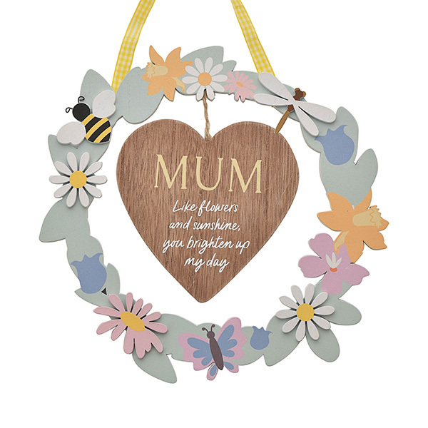 The Cottage Garden Wreath Plaque Mum