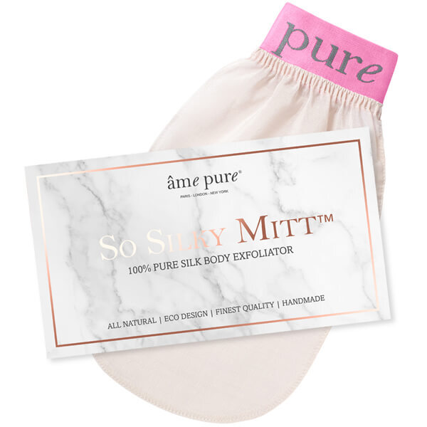 âme pure So Silky Mitt  100% Pure Silk Exfoliating Mitt