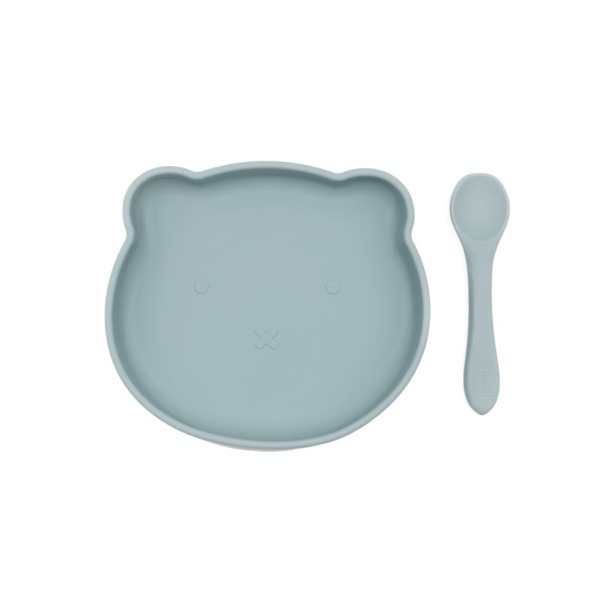 BLW Essentials - Silicone Suction Plate and Spoon Set - Bear