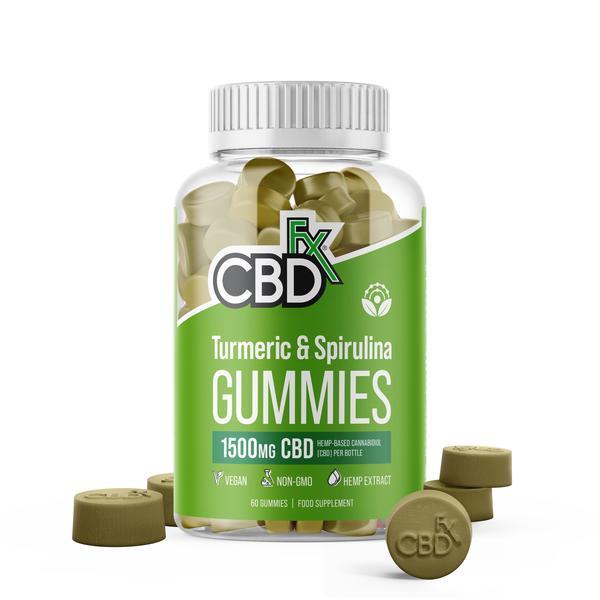 CBDfx Turmeric & Spirulina CBD Gummies X60 1500mg