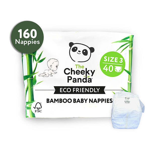 The Cheeky Panda Eco Bamboo Nappies 4 Pack Size 3