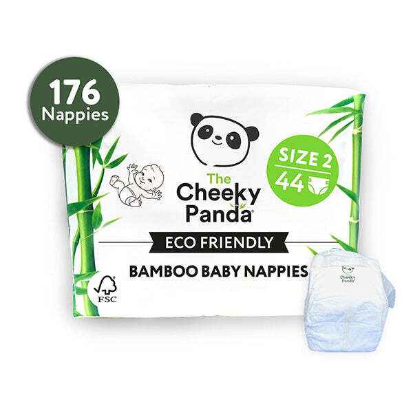 The Cheeky Panda Eco Bamboo Nappies 4 Pack Size 2