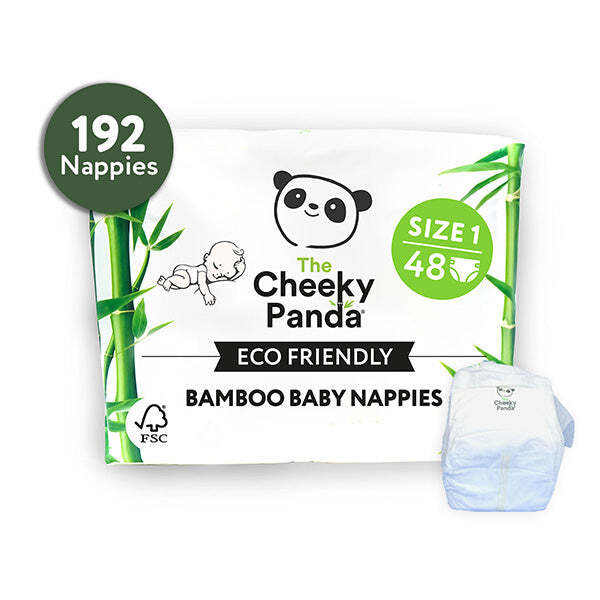 The Cheeky Panda Eco Bamboo Nappies 4 Pack Size 1