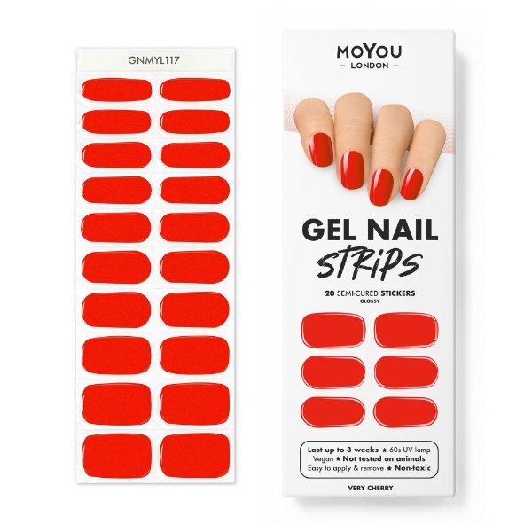 MoYou-London Gel Nail Strip-Very Cherry