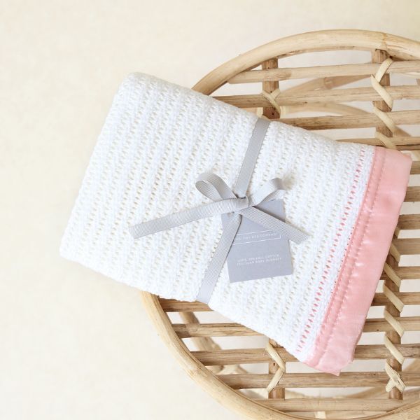 The Tiny Bed Co. Luxury 100% Organic Satin Edge Baby Blanket