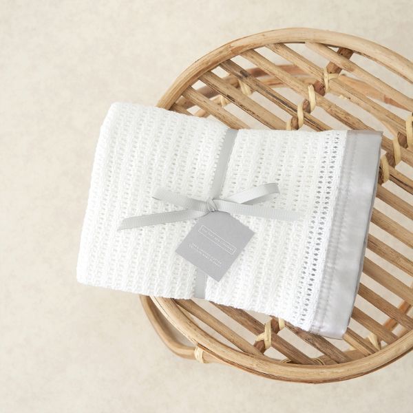 The Tiny Bed Co. Luxury 100% Organic Satin Edge Baby Blanket