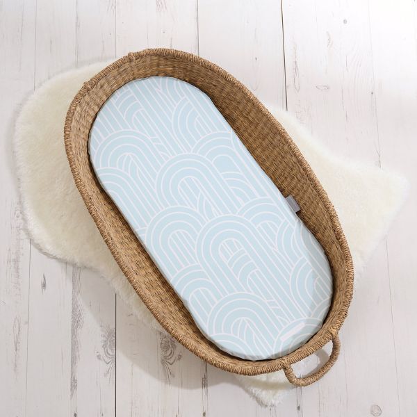 The Tiny Bed Co. Basket Changing Mat - Melbourne (Blue)