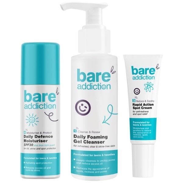 Bare Addiction Cleanser Moisturiser & Spot Skin Care Set