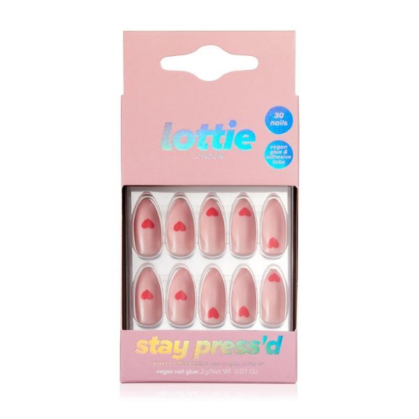 Lottie London Stay Press'D on Nails - Heart To Heart