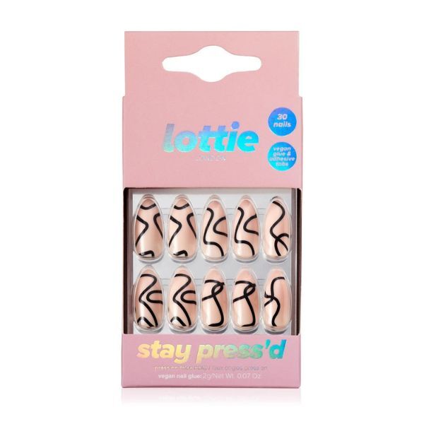 Lottie London Stay Press'D on Nails - Abstract Swirl