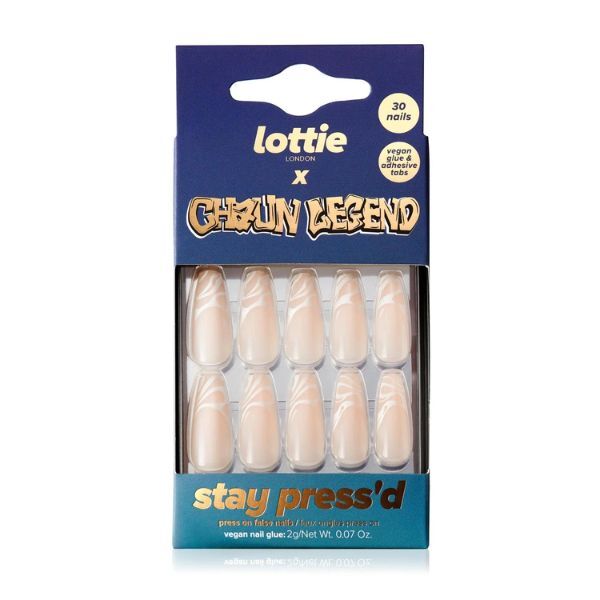 Lottie London X Chaun Legend Stay Press On Nail French Twist