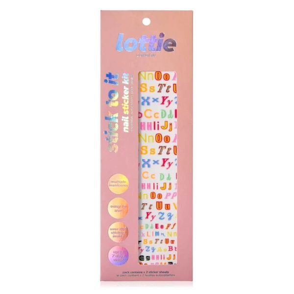 Lottie London Stick To It Nail Sticker - Alphabet