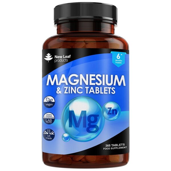 New Leaf Magnesium Supplements + Zinc 365 Tablets – Bones