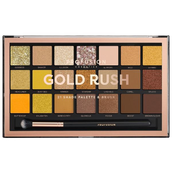 Profusion Cosmetics Gold Rush 21 Shade Eyeshadow