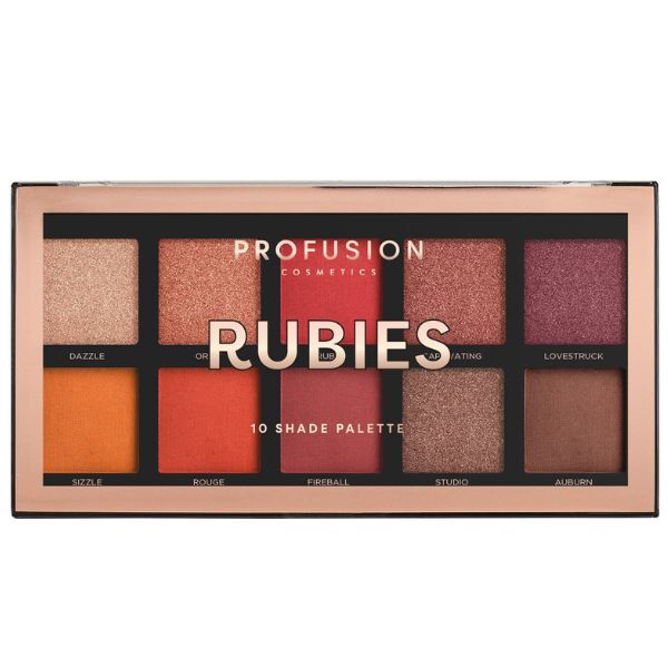 Profusion Cosmetics Rubies - 10 Shade Eyeshadow Palette