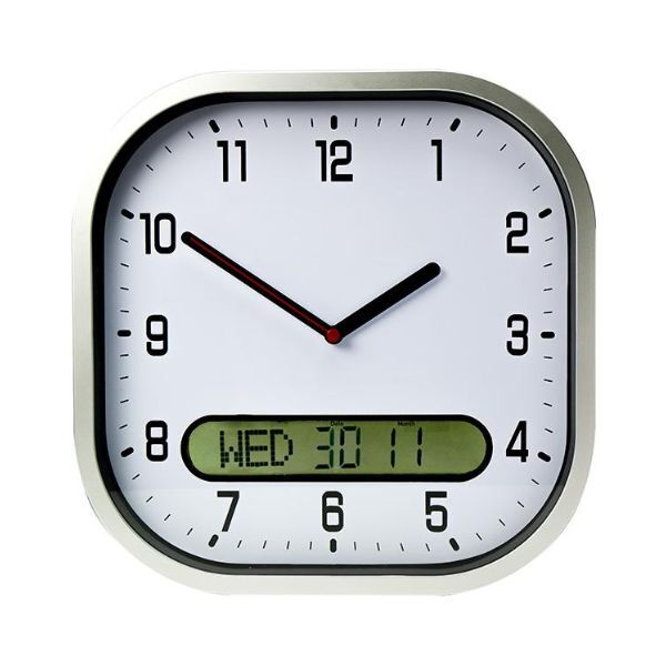 Lifemax Clear Time Day Date Wall Clock