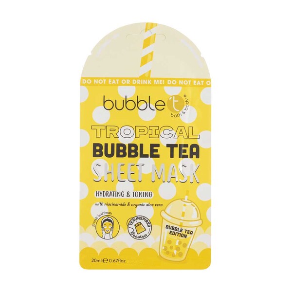 Bubble T Cosmetics Tropical Sheet Mask (10 pack)