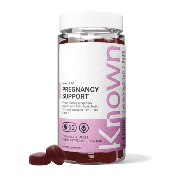 Known Nutrition Bump&Me Raspberry Vegan Pregnancy Gummy Supplement x60