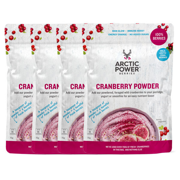 Arctic Power Berries 4 x Cranberry 70g bundle