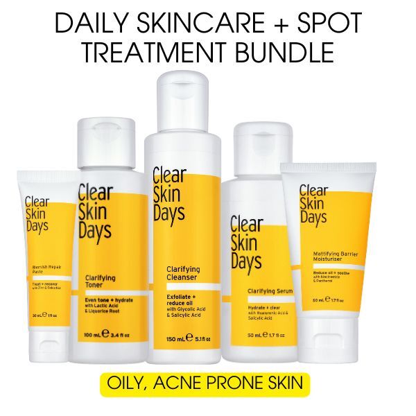 Clear Skin Days Oily Skin Daily Routine and Treatment Bundle