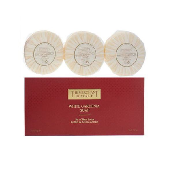 The Merchant of Venice White Gardenia Soap 3pcs x 100g