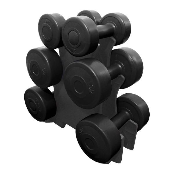 Azure Dumbbell Weights 12kg Set with Stand