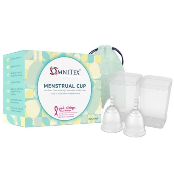 Omnitex Menstrual / Period Cups - 2pk (2x Small Cups)