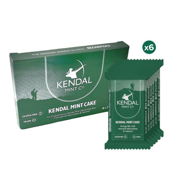 KMC NRG Bar Kendal Mint Cake Original Pocket Bars-6 Bars